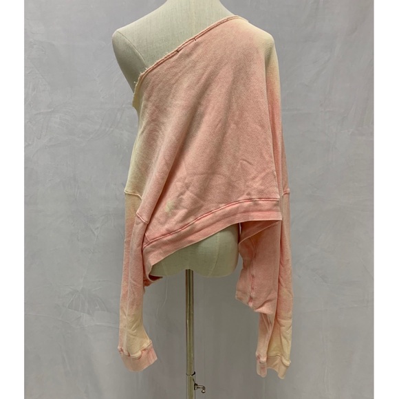 R13 Pink Off-Shoulder Patti Sweatshirt Sz XS - Picture 3 of 4